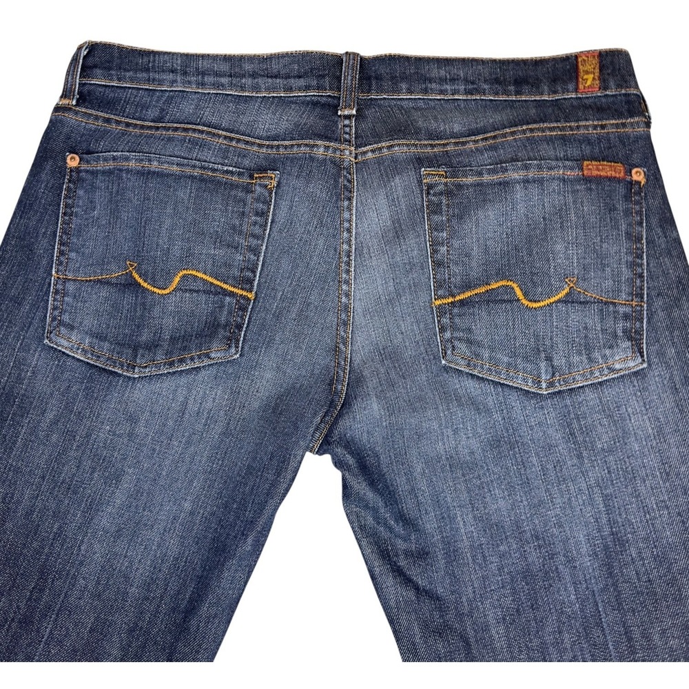 7 For All Mankind Roxanne Skinny Jeans Women's 32 Dark Wash Premium Denim - Picture 3 of 11